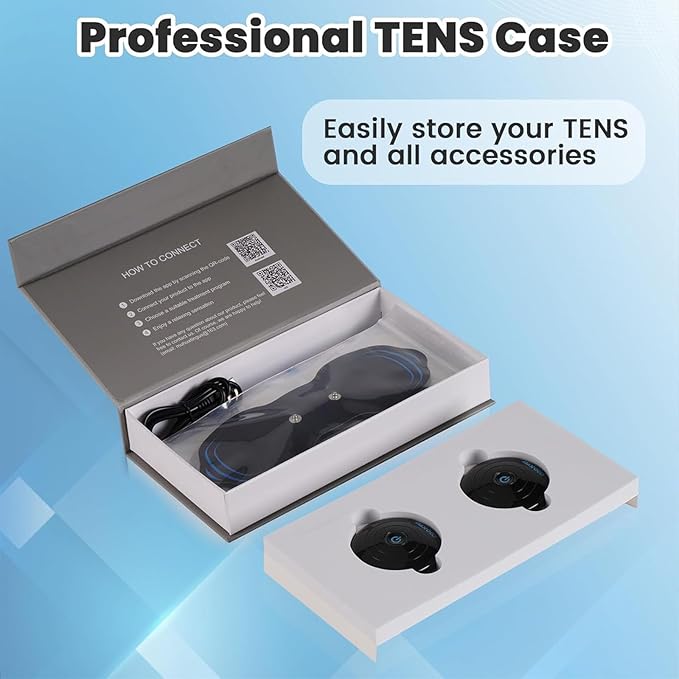 Wireless Tens Unit Muscle Stimulator - Two Sets of Tens Unit Massager for Pain Relief - Up to 12 Mode 20 Intensity Portable with App Controlled Bluetooth TENS EMS Muscle Stimulator Machine MASTOGO