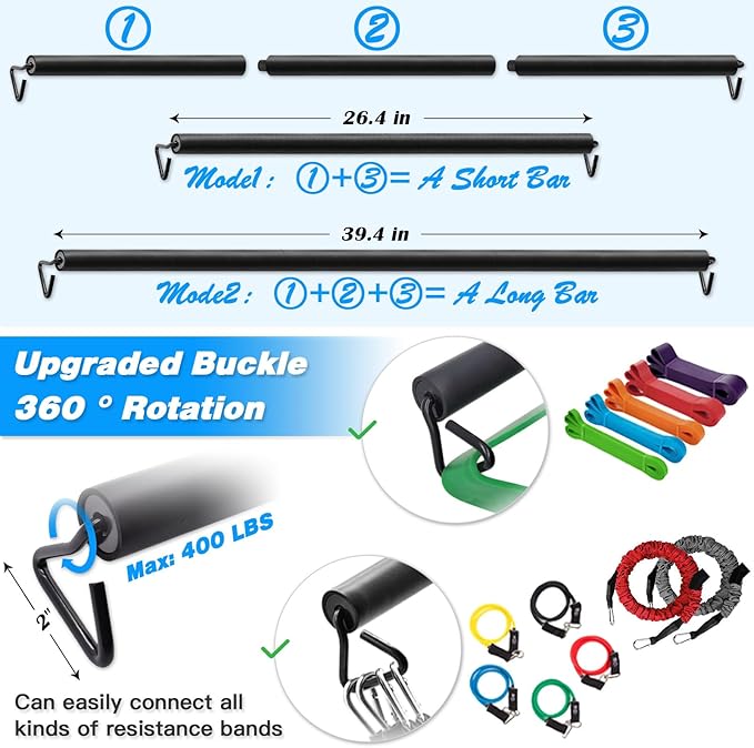 Brebebe Door Anchor Strap for Resistance Bands Exercises, Multi Point Anchor Gym Attachment for Home Fitness, Portable Door Band Resistance Workout Equipment, Easy to Install, Punch-Free, Nail-Free - Bloomnest