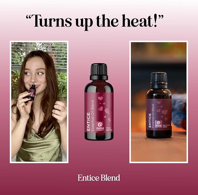 Entice Essential Oil Blend for Diffuser - Passionate Blend of Aromatherapy Oils for Couples with Lavender Palmarosa Clary Sage and Ylang-Ylang Essential Oil - Ignite The Romance Essential Oils Blend - Bloomnest