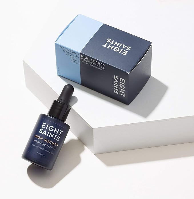 Eight Saints High Society Botanical Face Oil, Natural and Organic Anti Aging Facial Oil with Jojoba, Vitamin E, Marula, and Neroli, 1 Ounce - Bloomnest