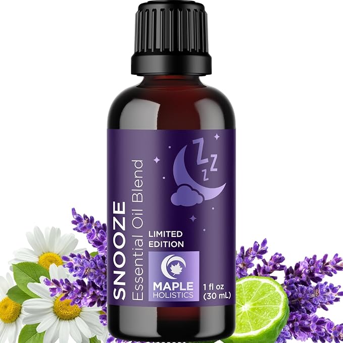 Sleep Essential Oil Blend for Diffuser - Snooze Blend Essential Oil for Sleep with Lavender Roman Chamomile Cedarwood and More - Aromatherapy Oil Blend for Peaceful Nighttime Relaxation - Bloomnest