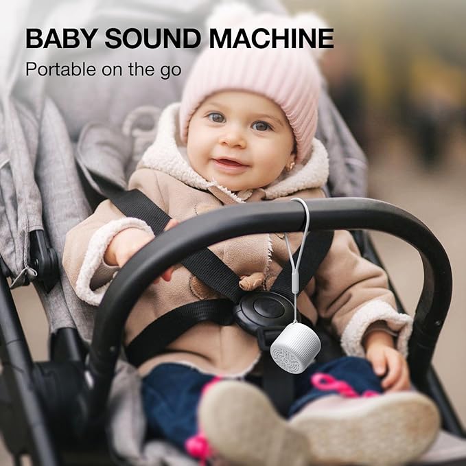 Portable Sound Machine for Baby Adults,LEICEX Travel Sound Machine,15 Non-Looping Sound Timer and Memory Play, Mini White Noise Machine for Sleeping Office Privacy Travel Gift - Bloomnest