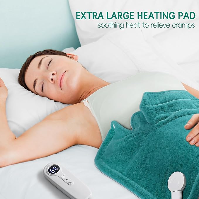 Christmas Gifts for Women, Mom, Neck Shoulder Heating Pad Gift for Men, Dad, Fathers Day, Electric Weighted Heat Pads for Back, Cramps and Leg, Mothers Day Gifts for Mom from Daughter, Son - Bloomnest