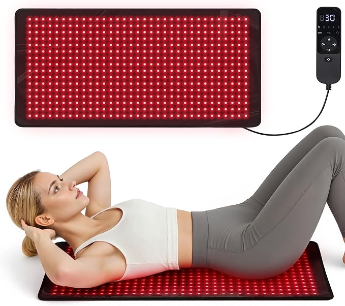 35" x 17" Red Light Therapy for Body - 660nm Red & 850nm Near Infrared NIR, Tri-Chip 1536 LEDs Therapy Mat, 100 mW/cm² High Irradiance Bloomnest