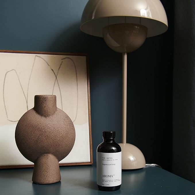 AromaTech Santal & The Hotel Set | Gift Set of Aroma Diffuser Essential Oils Blend of Santal Cardamom, Papyrus, Musk | The Hotel Peach, Red Rose, Pine - 120 Milliliter - Bloomnest