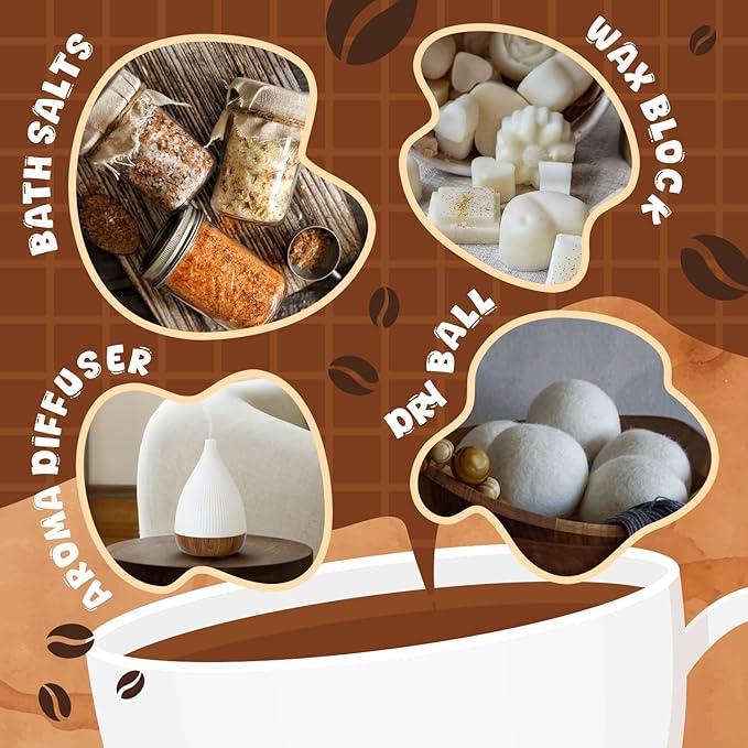 Coffee Fragrance Oils Set, Essential Oil for Diffuser, Diffuser Oil, Use for Soap Candle Making,Caramel Apples, Pumpkin Pie, Candy Corn, Halloween Cookies, Popcorn Balls, Snickers Bars - Bloomnest