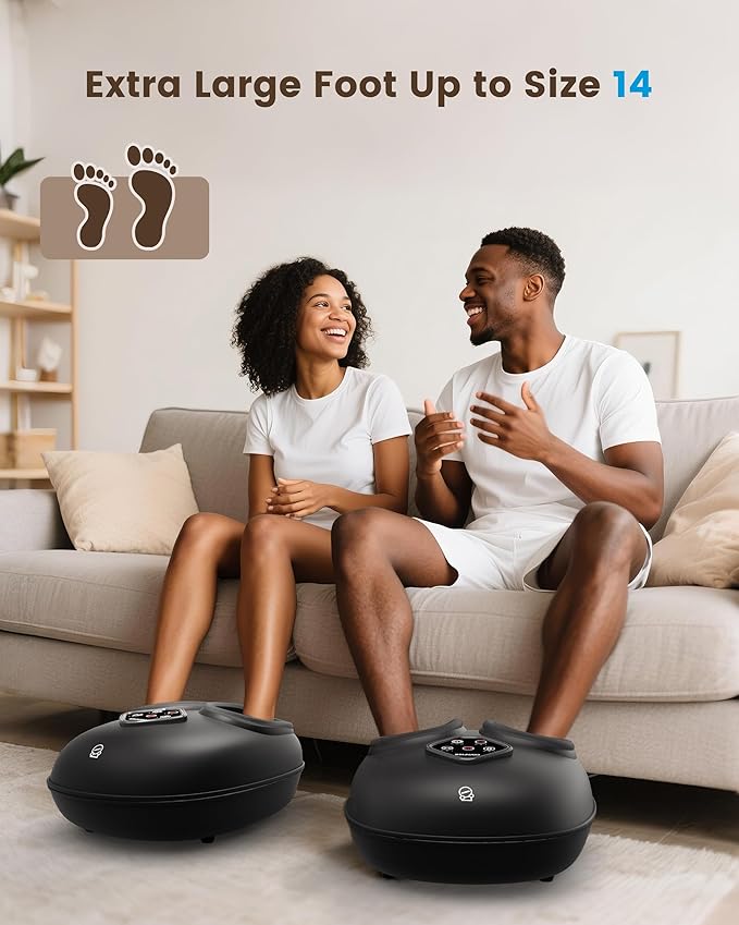 COMFIER Shiatsu Foot Massager with Heat, Electric Foot Massager for Neuropathy,Rolling Compression,Plantar Fasciitis Relief,Extra Large Foot Up to Size 14,Gift for Women/Men - Bloomnest