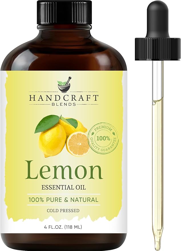 Handcraft Blends Lemon Essential Oil – Huge 4 Fl Oz – 100% Pure and Natural – Premium Grade Essential Oil for Diffuser and Aromatherapy, Skin, Massage, Candle and Soap Making Fragrance - Bloomnest