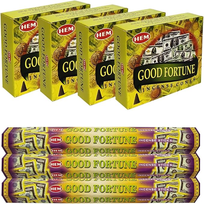 Good Fortune Incense Sticks and Cone Incense Holder Variety Pack Bundle insence insense insienso TRUMIRI