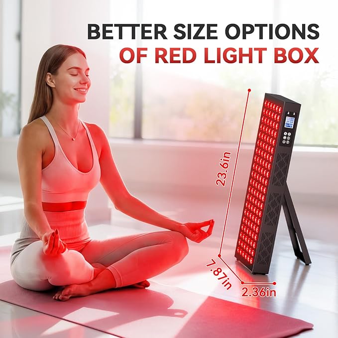 Red Light Therapy Box, 5in1 LED with 630-660-810-830-850, Metal Case, 3 Modes Red Light Panel with Soft Belt, 6 Timing Set - 9 Pulse Modes - 4-Level - Red Light Therapy Panel for Body Bloomnest