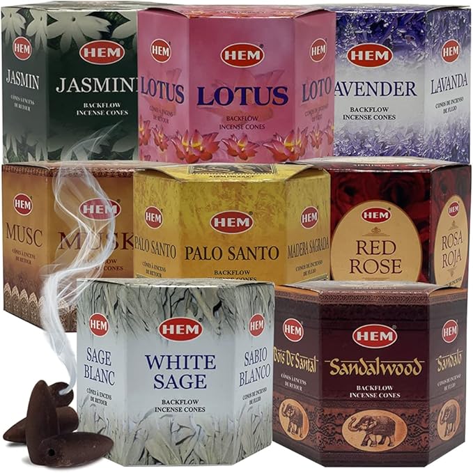 Variety Backflow Incense Cones for Waterfall and Mat Bundle Inciensos Aromaticos|Incienso|Inciense|Insienso TRUMIRI
