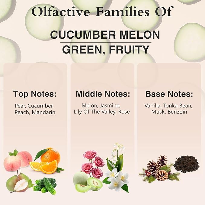 PHATOIL Cucumber Melon Fragrance Oils for Aromatherapy, 3.38FL.OZ Diffuser Oils for Home, Perfect for Aromatherapy, Humidifiers, Yoga, DIY Candle and Soap Making - 100ml - Bloomnest