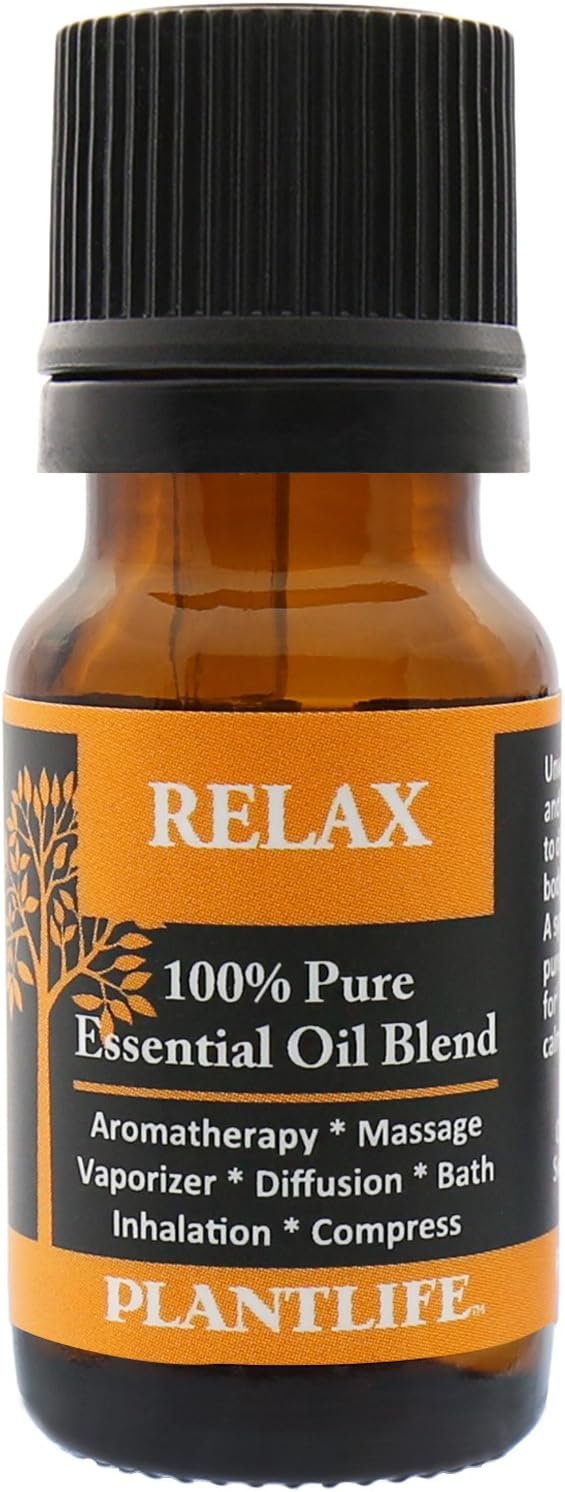 Plantlife Relax Aromatherapy Essential Oil Blend - Straight from The Plant 100% Pure Therapeutic Grade - No Additives or Fillers - Made in California 10 ml - Bloomnest