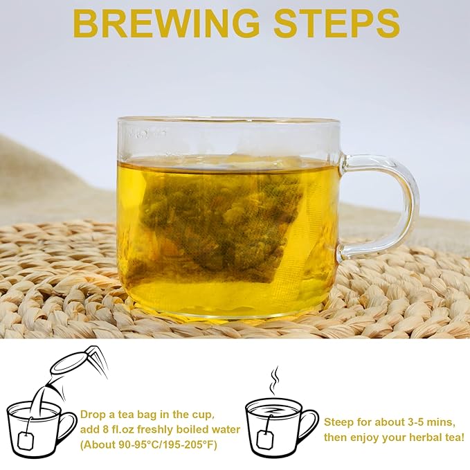TEARELAE - Chrysanthemum Cassia Seed Tea - 4g x 40 Count - Burdock Root, Goji Berry, Honeysuckle, Osmanthus - Combination Herbal Tea Bag - Bloomnest