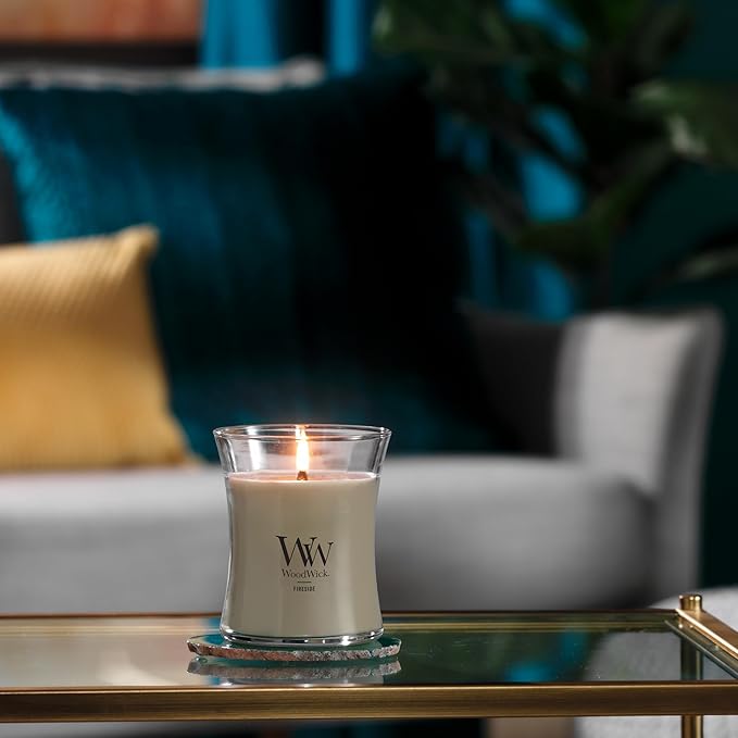 WoodWick Fireside Holiday Candle Gifts for Women and Men, 9.7 oz Medium Hourglass Candle with Crackling Wick - Bloomnest
