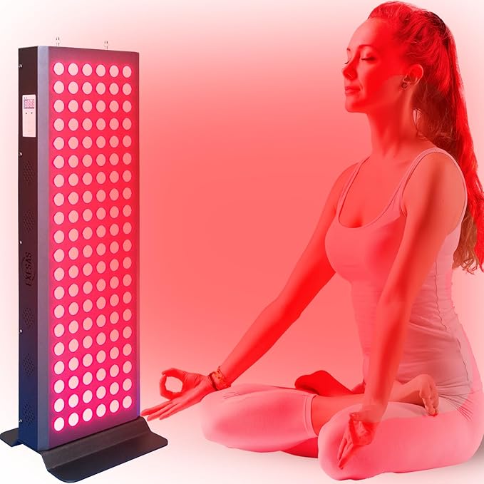 Red Light Therapy Device for Full Body, 630nm, 660nm, 810nm & 850nm, Near Infrared Dual-Chip Clinical Grade LED Panel for Smooth Skin, Weight & Pain Management and Overall Wellness (600-Watt 120-LED) EXESAS