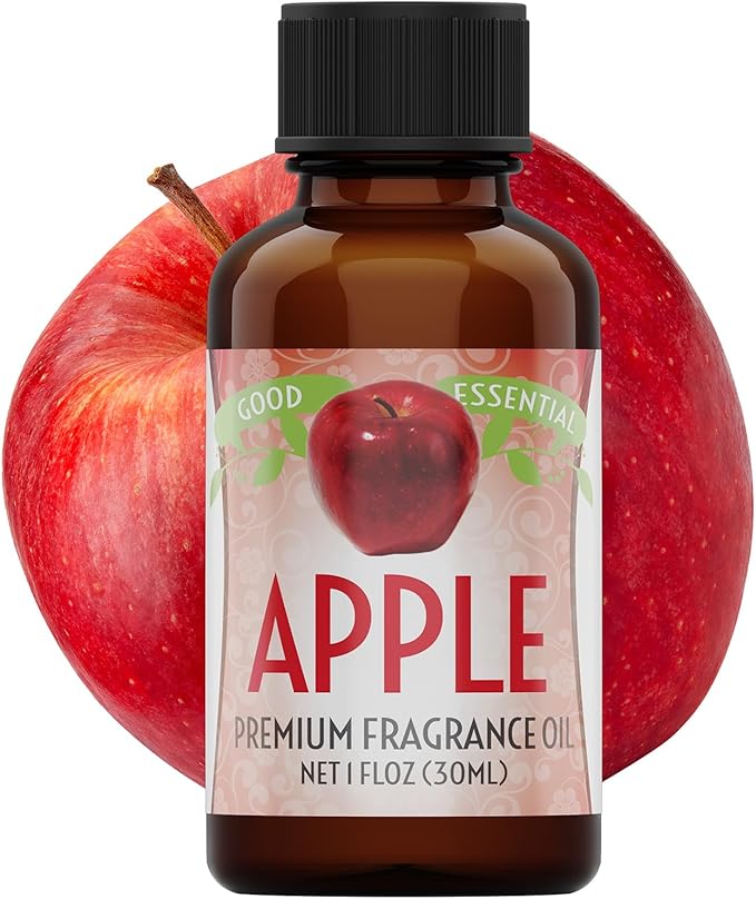 Good Essential Professional Apple Fragrance Oil (30ml/1 fl oz) for Candles, Soaps, Perfume, Lotions, Diffuser & Aromatherapy GoodEssential