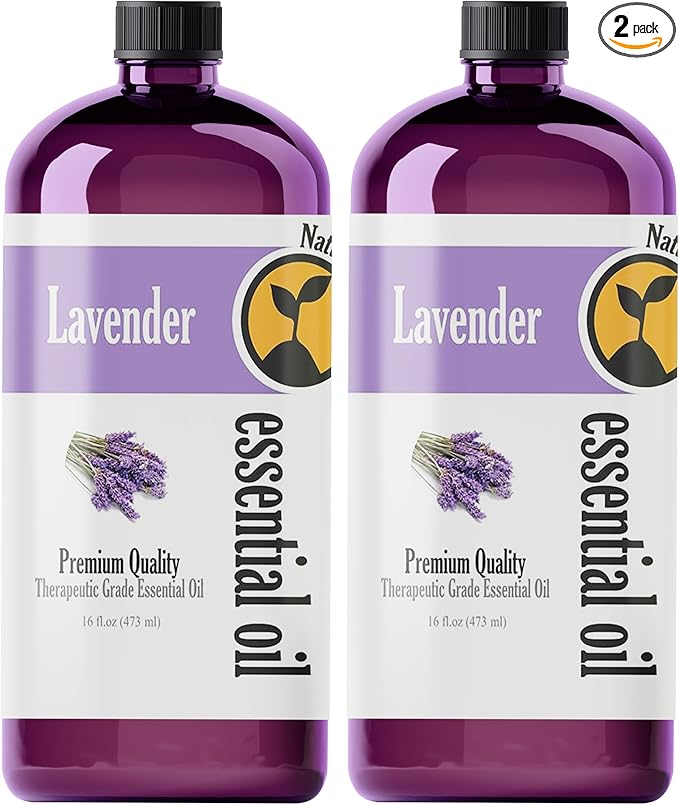 Lavender Essential Oil - 16 Fl Oz (Pack of 2) – for Aromatherapy, Relaxation & Candle Making – Lavender Diffuser Oil - Bloomnest
