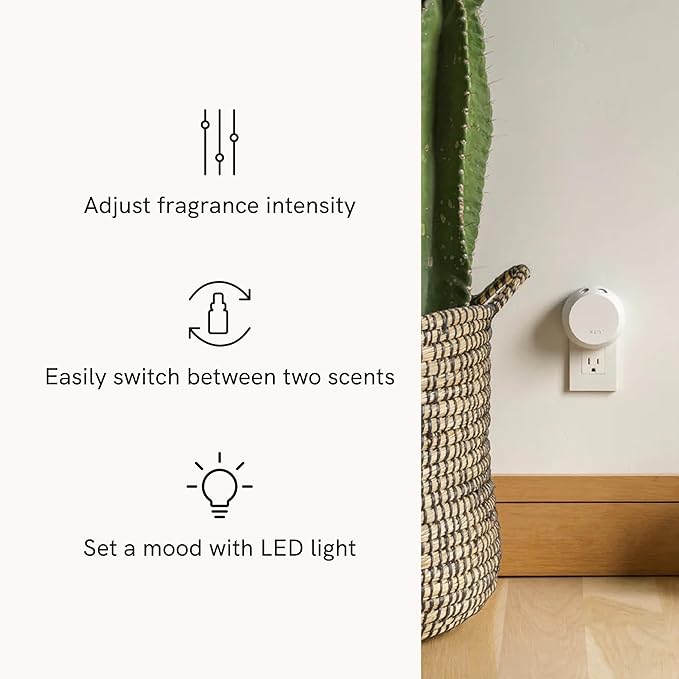 Pura - Smart Home Fragrance Device Starter Set - Pura 4 - Scent Diffuser for Home - Includes Fragrance Aroma Diffuser - Square Box, Pacific Aqua and Linens & Surf Scent Refills - Bloomnest