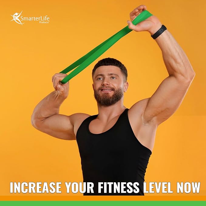 SmarterLife Resistance Bands for Working Out, Latex-Free Exercise Bands for Women, Men, 5 Extra Wide Workout Bands for Weight Loss, Home Gym, Booty Bands, Physical Therapy Bands, Workout Guide - Bloomnest