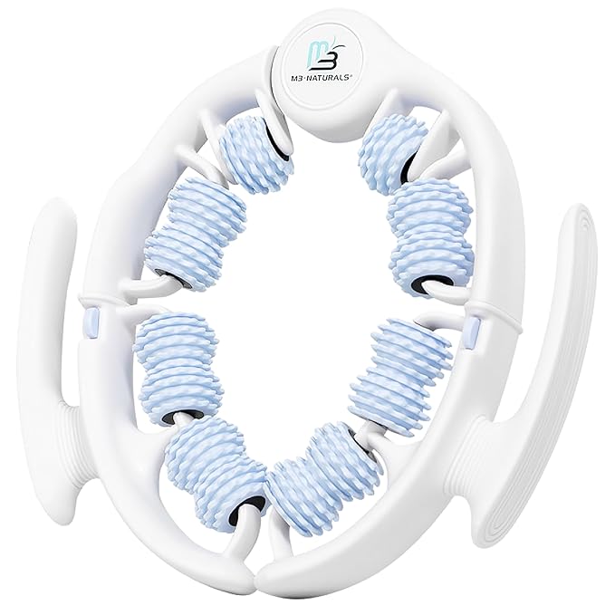 Anti Cellulite Oil and Lymphatic Drainage Massager Kit | Fascia Blaster for Contoured & Smoother Skin | Muscle Roller for Sore Arms, Legs, and Stomach, 8 fl oz by M3 Naturals