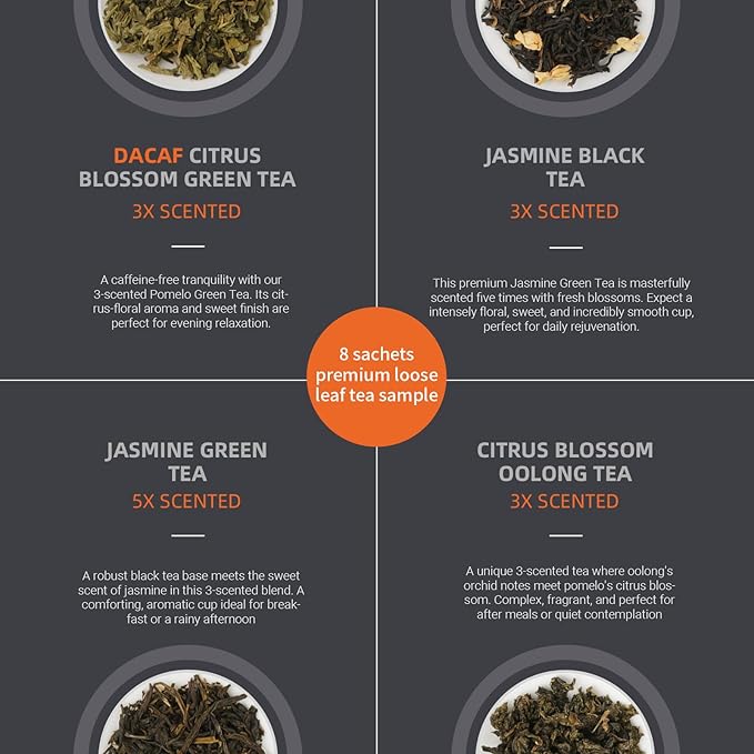 TETWIN Ceramic Teapot with Infuser, 25oz White Tea Pot with 8 Loose Leaf Tea Sampler Gift Set – Porcelain Teapot for Loose Tea, Elegant Nordic Design, Dishwasher Safe