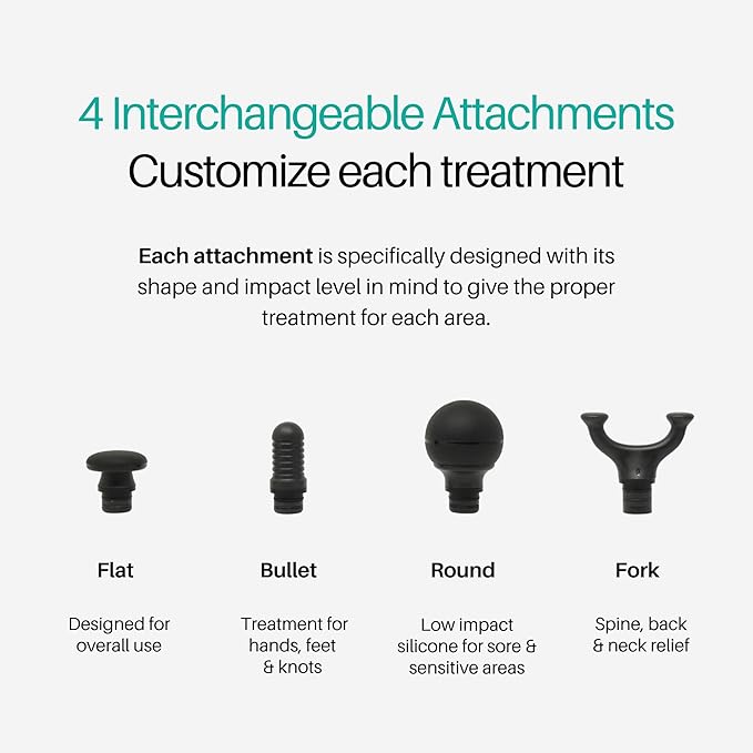 Ekrin Athletics Bantam Mini Massage Gun - Compact Deep Tissue Muscle Massager with Adjustable Speeds & 4 Attachments - Long Battery Life, Lightweight, Travel Friendly - Bloomnest