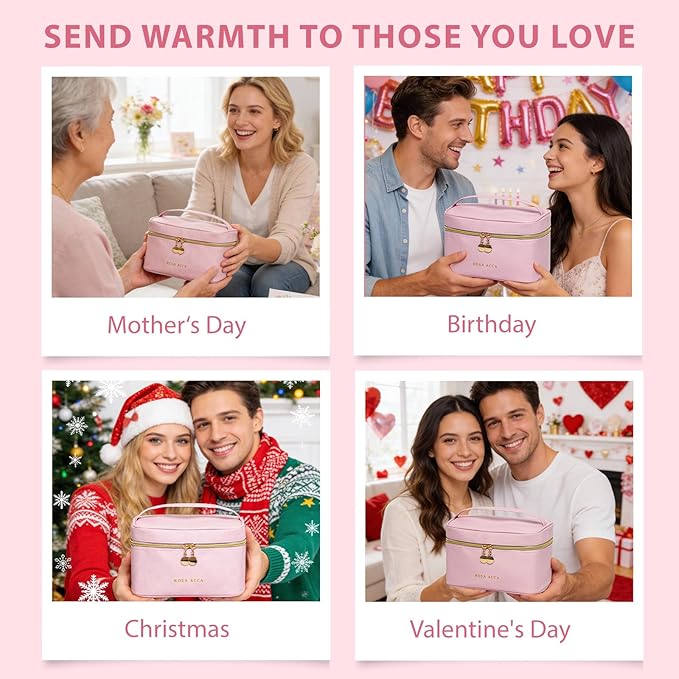 25 Pcs Valentines Day Gifts for Women, Luxury Rose Bath & Body Gift Set, Hydrating Skin Care Kit, Self Care Gifts, Cosmetic Bag, Necklace, Christmas, Birthday, Mothers Day, Anniversary - Bloomnest