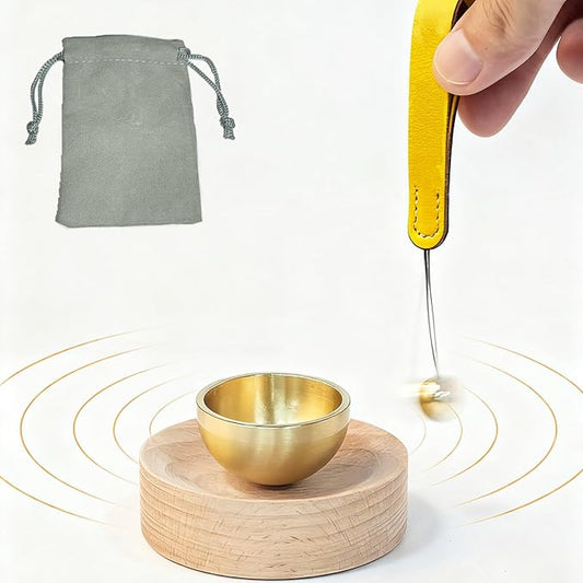 Mini Singing Bowl Set, Beautiful Sound for Meditation, Yoga, Energy Healing, Relaxation, Chakra Balancing& Stress Relief, Self- Regulation, hand beaten, Exquisite Sound Bowl (Heavy) - Bloomnest