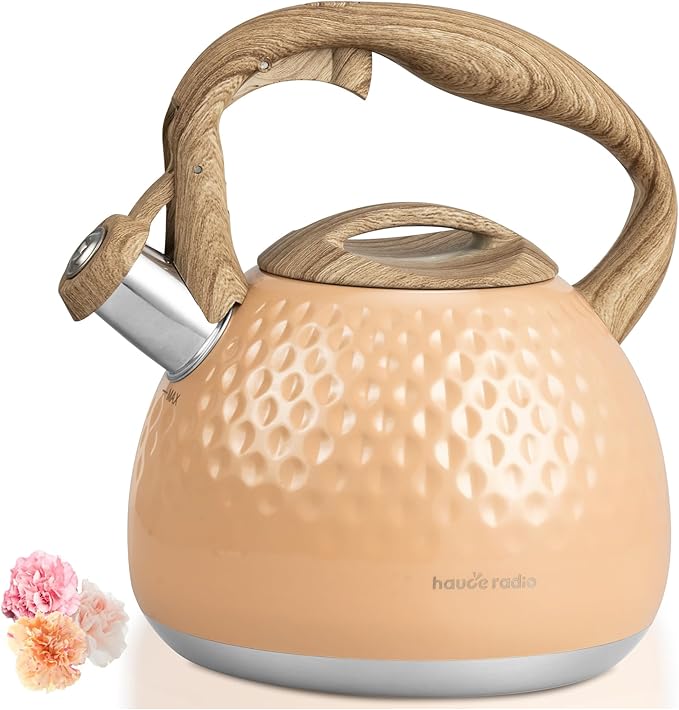 Tea Kettle,2.5 Quart Stovetop Tea Kettles Loud Whistle,Food Grade Stainless Steel Water kettles for Stove Top with Anti-hot Ergonomic Handle,Suitable for All Heat Sources - Bloomnest