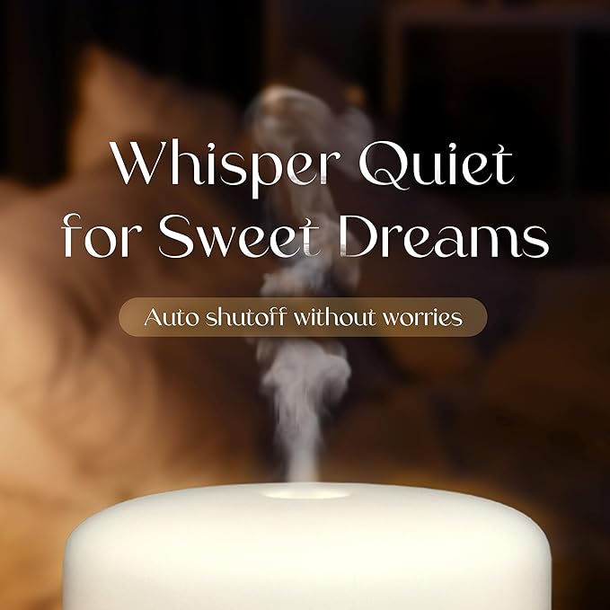 Earnest Living Essential Oil Diffuser White Ceramic Diffuser 100 ml Timers Night Lights and Auto Off Function Home Office Humidifier Aromatherapy Diffusers for Essential Oils - Bloomnest