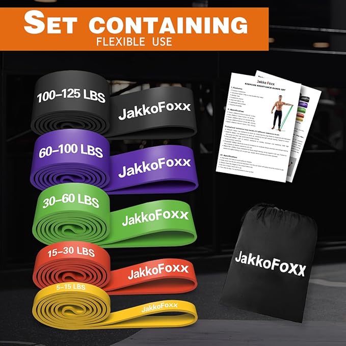 Resistance Bands,Pull Up Bands,Stretching Assist Bands Set for Men & WomenPortable Exercise, Muscle Training,Physical Therapy,Exercise Workout Bands for Working Out - Bloomnest