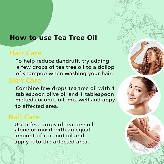 Tea Tree Essential Oil 200ML, Pure Tea Tree Oil for Diffuser Aromatherapy Beauty Care Home Cleansing - Bloomnest