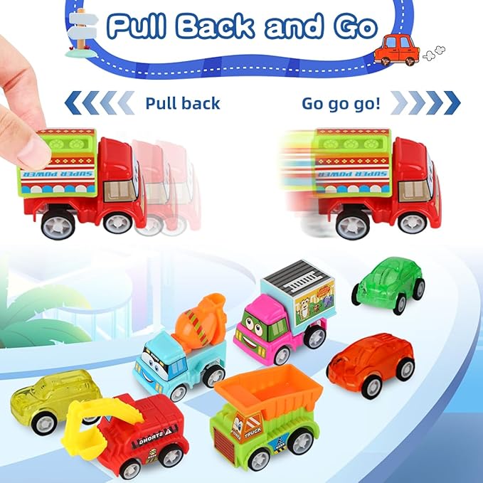 Bath Bombs for Kids with Toys Inside, Kids Bath Bombs for Boys Girls, 9-Piece Bathbomb Set Includes 9 Pull-Back Cars and 3 Vehicles, Halloween Christmas Birthday Easter Gift Set for Children - Bloomnest
