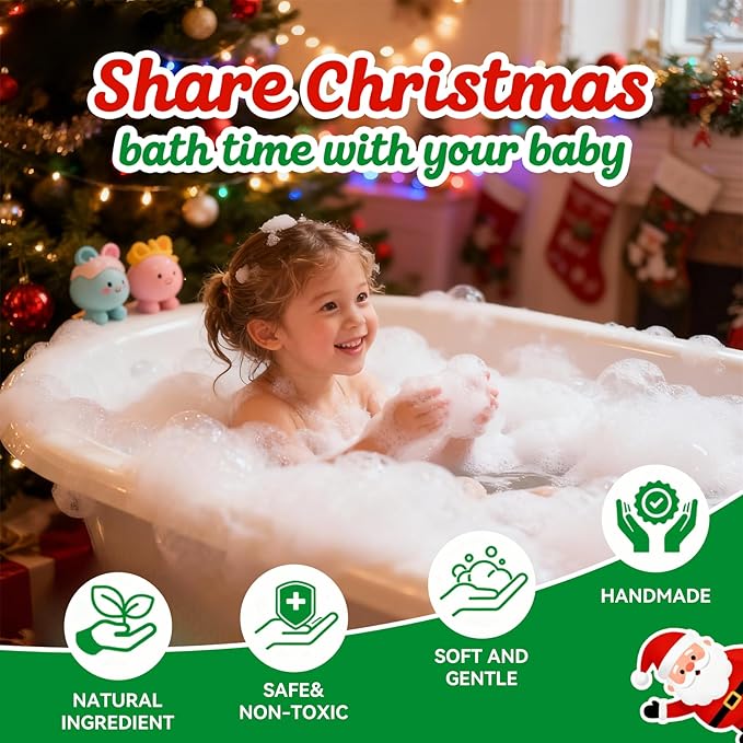 Christmas Bath Bombs with Surprise Toys Inside: 6 Pack Handmade Gifts Bath Bomb Set for Women Relaxing Bubble Bathbombs Scented Gift Stocking Stuffers Holiday Birthday for Men Kids Girls Girlfriend - Bloomnest