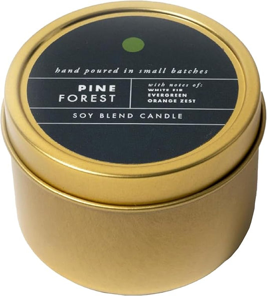ScentAir Tin Candle - 3 oz. Soy Wax Blend Candle Hand Poured in Small Batches, Up to 20-Hour Burn Time, Seasonal Holiday Scent, Pine Forest - Bloomnest