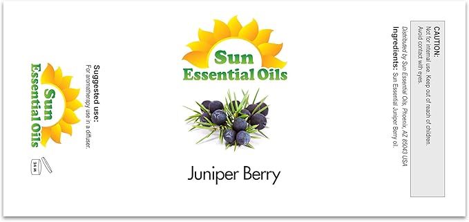Sun Essential Oils Juniper Berry Essential Oil 16oz for Aromatherapy, Diffuser, Calming, Skin, Sleep - Bloomnest