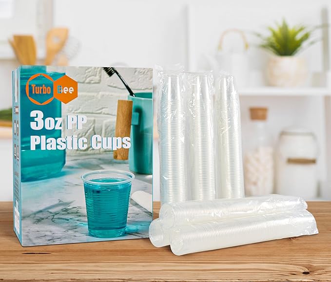 1200Pack 3oz Plastic Cups,Disposable Mouthwash Cups,3 Ounce Small Clear Tumblers for Tasting, Drinking and Party - Bloomnest