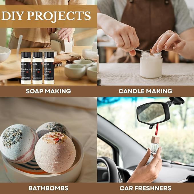 Scentia Fall Essential Oils for Diffuser with 3 Cozy Scents: Autumn Spice, Thanksgiving Blend & Pumpkin Boo - 20ml Aromatherapy Oils for Home, Candles & DIY - Perfect Fall Gift - Bloomnest