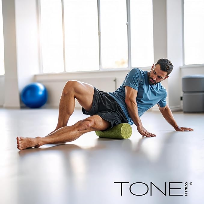 Tone Fitness High Density EPP Foam Exercise Foam Roller for Yoga, Pilates, Stretching, Massage, and Recovery | Multiple Sizes and Colors - Bloomnest