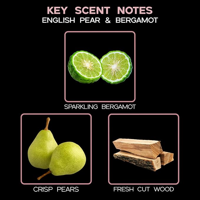 LOVSPA English Pear & Bergamot Diffuser Oil - Luxury Essential Oils for Diffuser Refill & Air Freshener Room Spray - Long-Lasting & Natural Home Fragrance, Scented Oil for Diffusers, USA Made, 4oz - Bloomnest