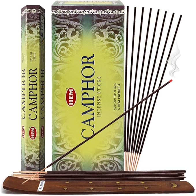 Camphor Incense Sticks and Incense Stick Holder Bundle Insence Insense Hem Incense Sticks TRUMIRI