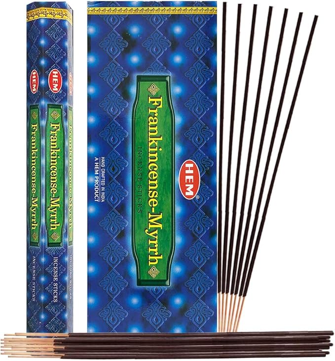 Frankincense and Myrrh Incense Sticks and Incense Stick Holder Bundle Insence Insense Hem Incense Sticks… TRUMIRI