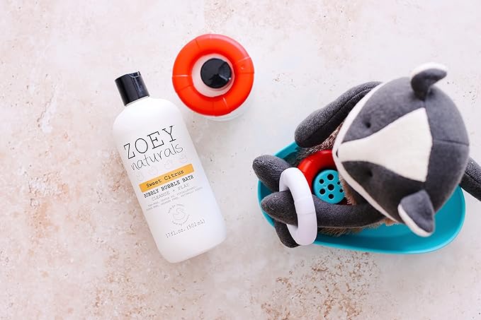 Zoey Naturals - Sweet Citrus Bubble Bath for Kids & Babies - Organic Tear-Free, Non-Toxic Toddler Soap with Moisturizing Aloe & Avocado Oil - Long Lasting Bubbles - Made in USA, 17 oz - Bloomnest