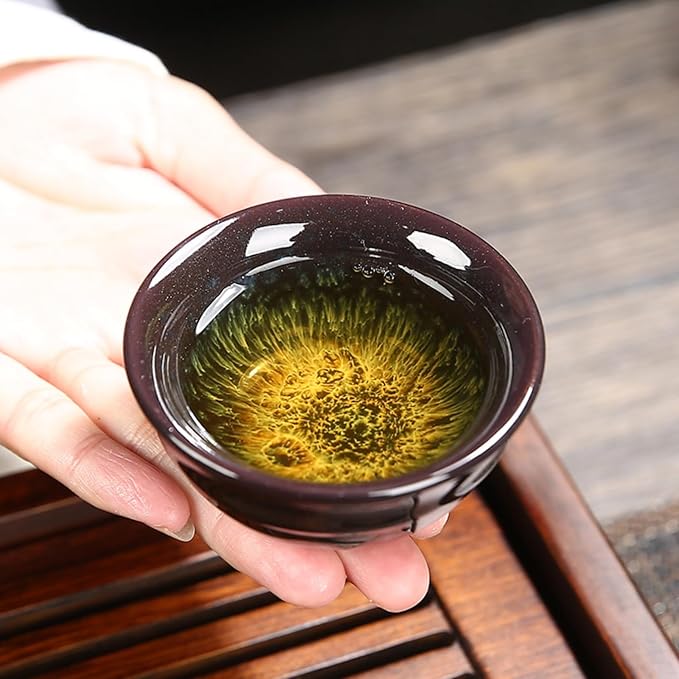 Chinese Gongfu Tea Set - Ceramic Teapot with Infuser, 8 Cups, Semi Automatic Dragon Design for Loose Leaf Tea