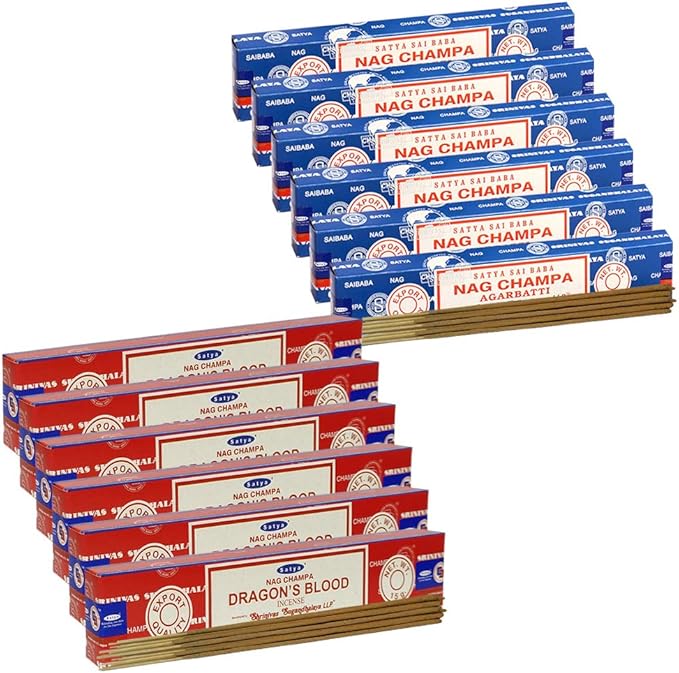 Nag Champa Incense Sticks And Dragon'S Blood Incense Sticks With Incense Holder Bundle For Home Fragrance And Spiritual Décor TRUMIRI