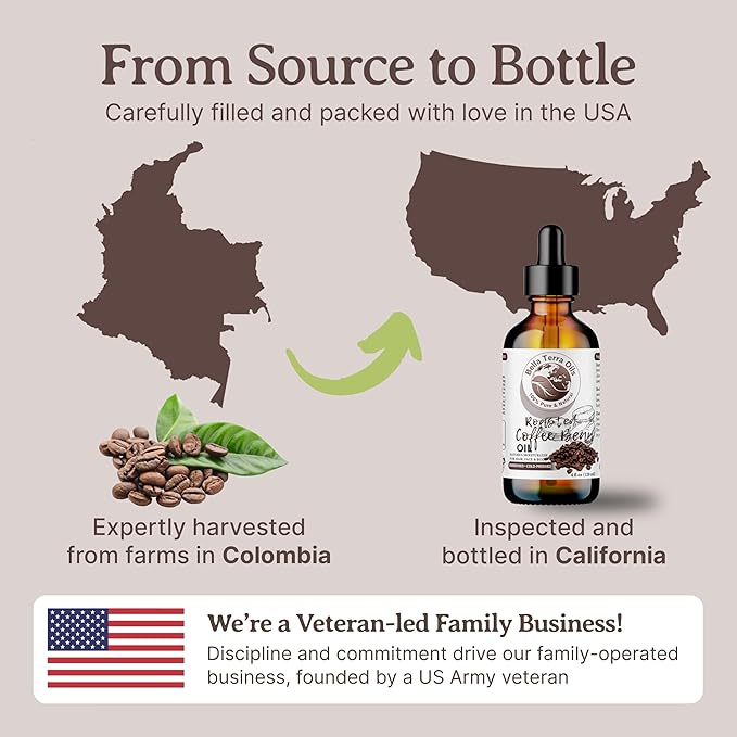 Bella Terra Oils - Roasted Coffee Bean Oil 16oz - Bask in the Richness of Coffee Bean Oil for Skin, Infused with Vitamin E, The Pinnacle of Skin Nourishment - Bloomnest