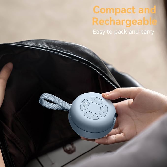 Portable Sound Machine for Baby | White Noise | 12 Soothing Sounds | Noise Canceling for Travel, Office, Nursery | Baby Shower | Registry Gift | Sleep Soother for Babies Kids Adults | Slate - Bloomnest
