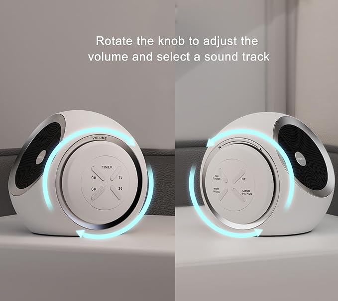White Noise Machine, 30 Soothing Sounds Options Including Fan, Nature & White Noise, Sleep Timer, Bluetooth, Adjustable Volume, Sleep Sound Machine for Adults iTOMA 318 - Bloomnest