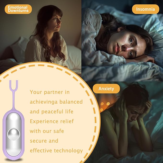 Sleep Instrument,Brain Massage Adjust Heart Rate,Headache Focus Attention,Small and Easy to Carry,Improve Deep Sleep (Purple) - Bloomnest
